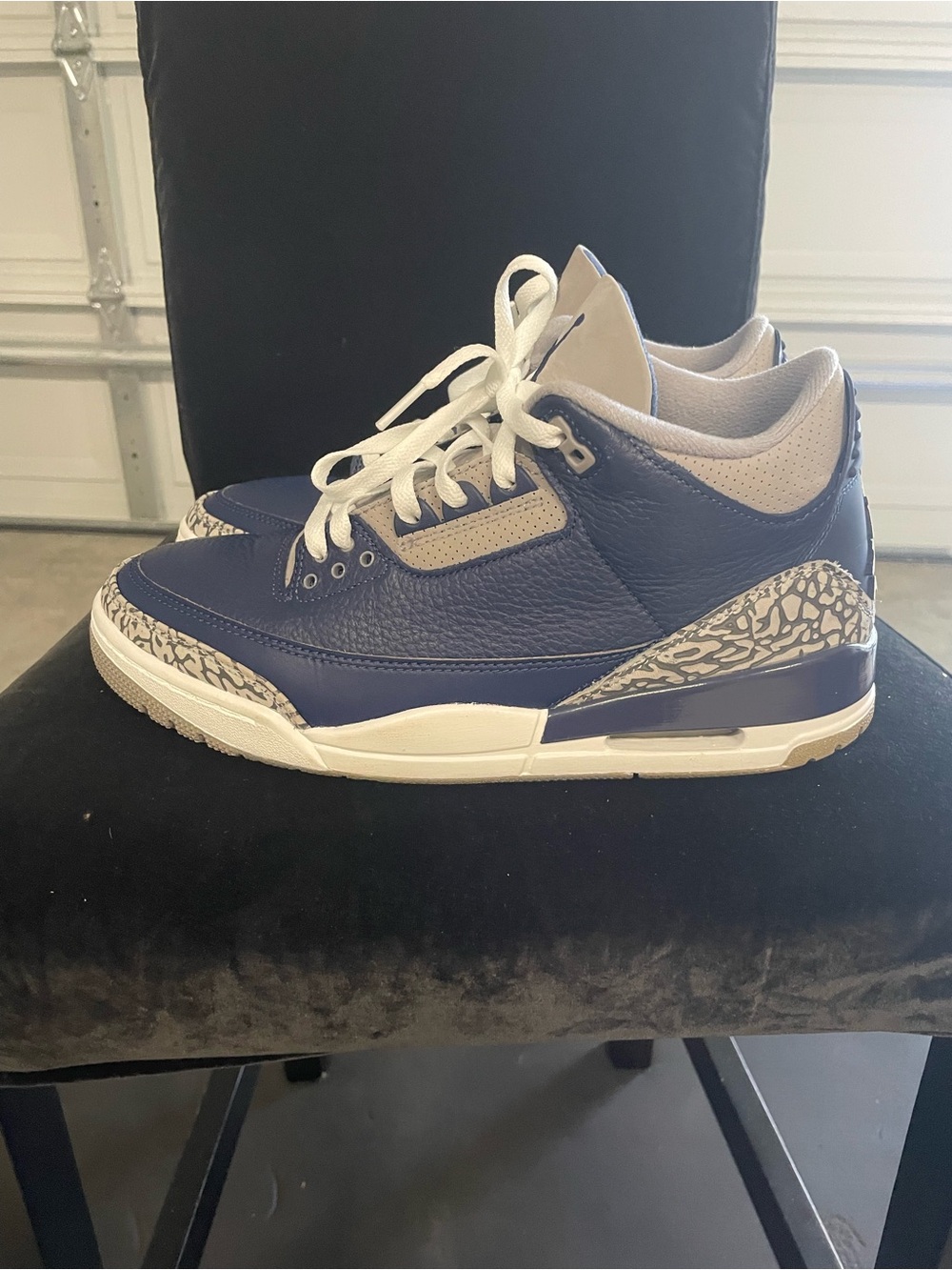 Men's Nike Air Jordan 3 Georgetown Navy/Grey size 9.5m